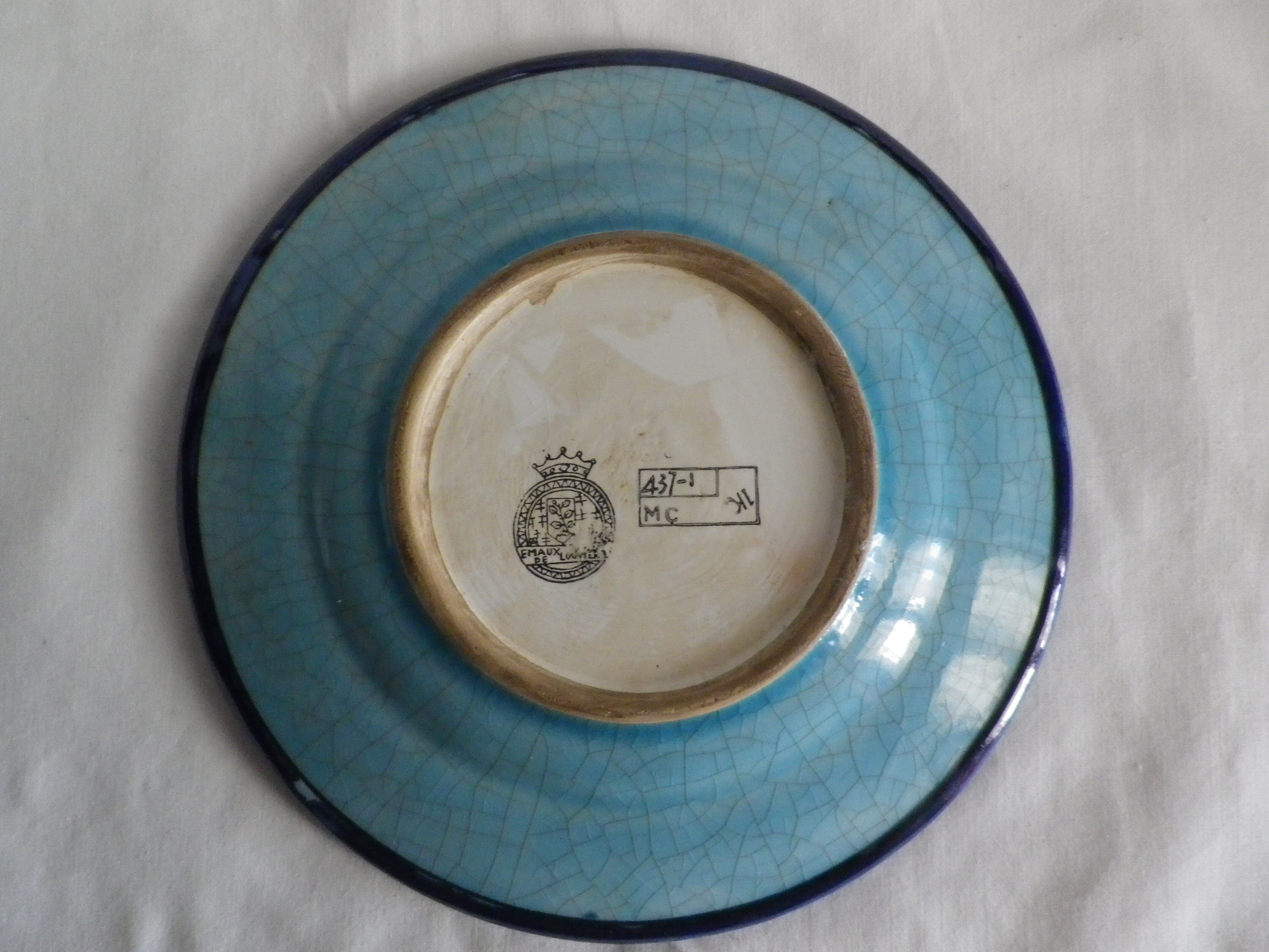 Enamel plate la louvière