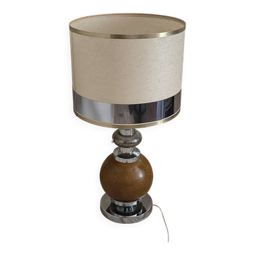 Vintage 1970 metal and ceramic lamp