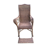 Ancien rocking-chair chair en rotin