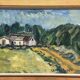 Swedish Oil on Canvas "Landskap" by Kersti Flyckt, Vintage & Framed 59×43cm