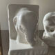Pair of vintage enamelled ceramic elephant bookends