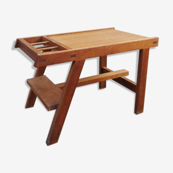 Scandinavian side table in solid teak