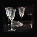 4 verres à vin en cristal ciselé Villeroy et Boch