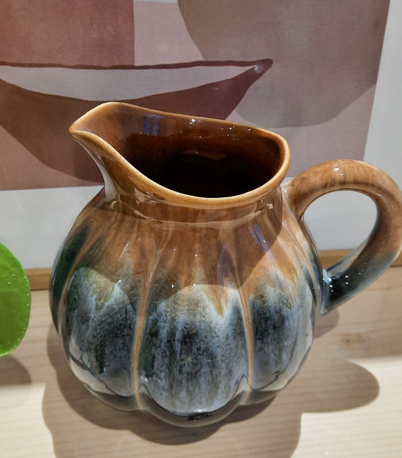 Vintage melon shaped pitcher