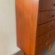Danish teak chiffonier chest of drawers with 5 drawers