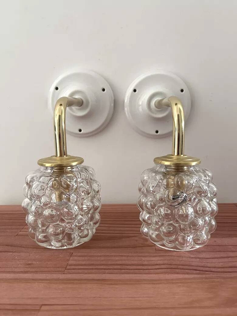 Bubble glass wall lights