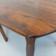 Vintage brutalist hexagonal dining table made of oak from the 1950s.