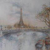 Paris watercolor print "Bernadette Voz"