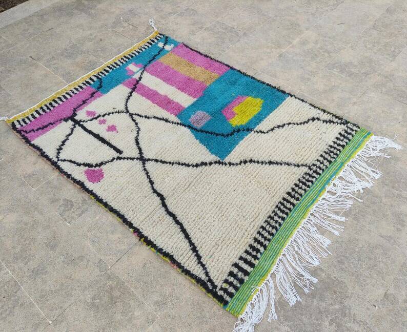 Natural wool rug 250cmx150cm