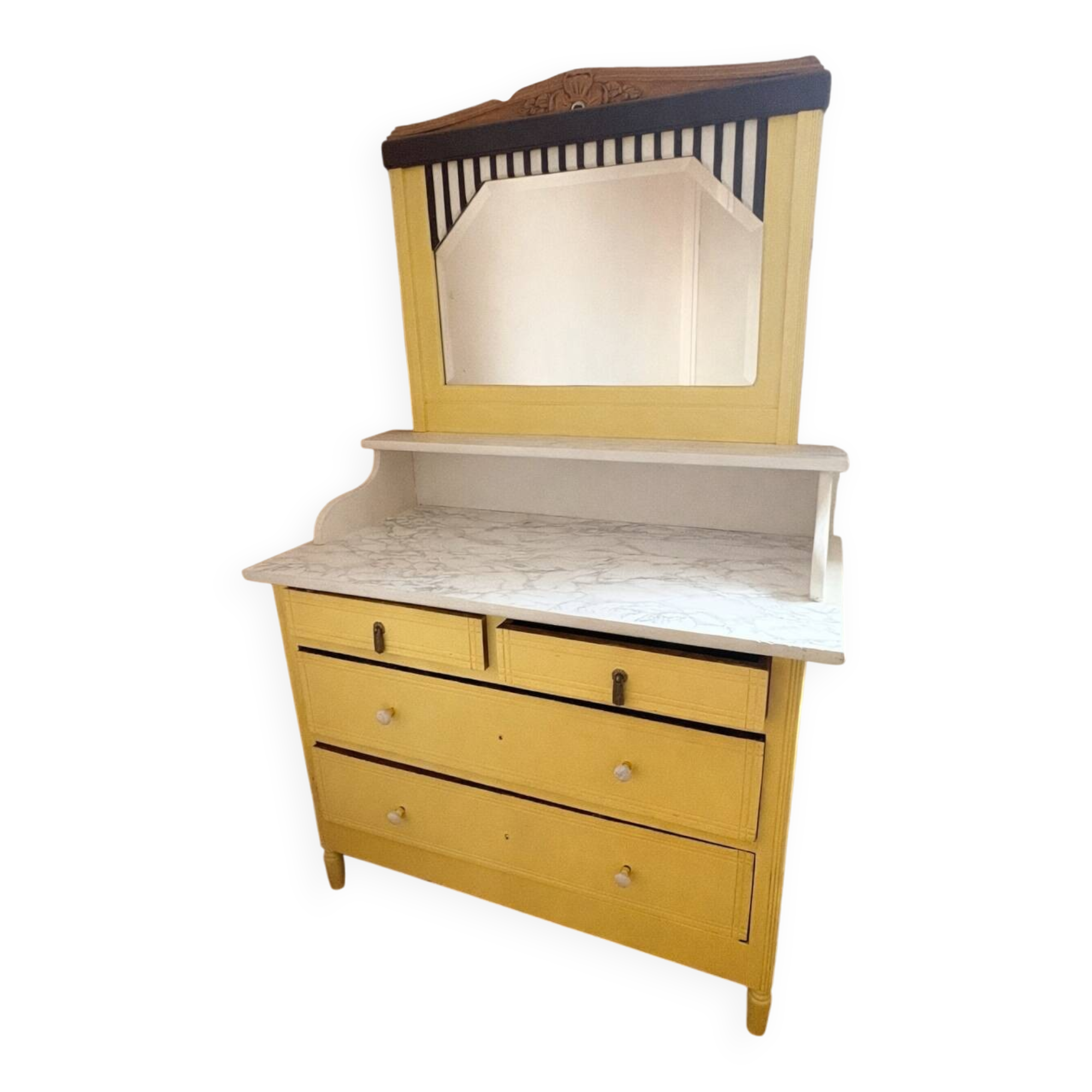 Commode jaune art déco années 20-30