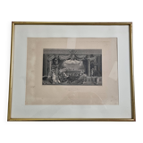 Palais du Louvre the Opera after Boulanger – Framed engraving, 52 x 42 cm