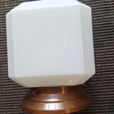 plafonnier ou lampe a poser opaline cube