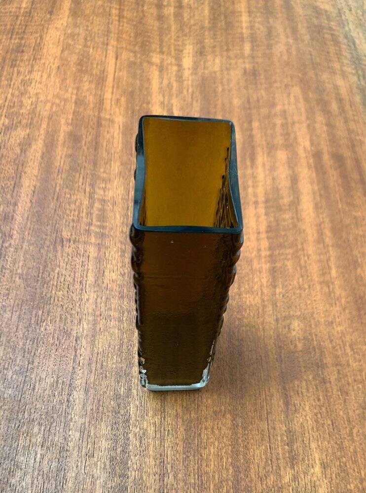 Brutalist bubble glass vase from the German space age mid-century by Emil Funke for Gral, 1960s.