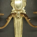 Paire d'appliques au noeud style Louis XVI Petitot