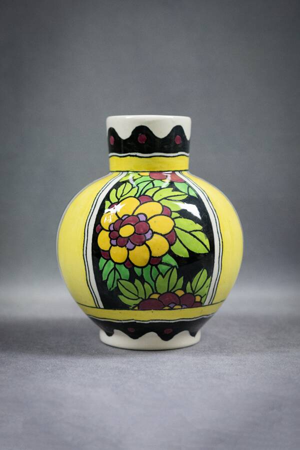 C. CATTEAU - Boch Keramis La Louvière - Art Deco Vase from the 1930s