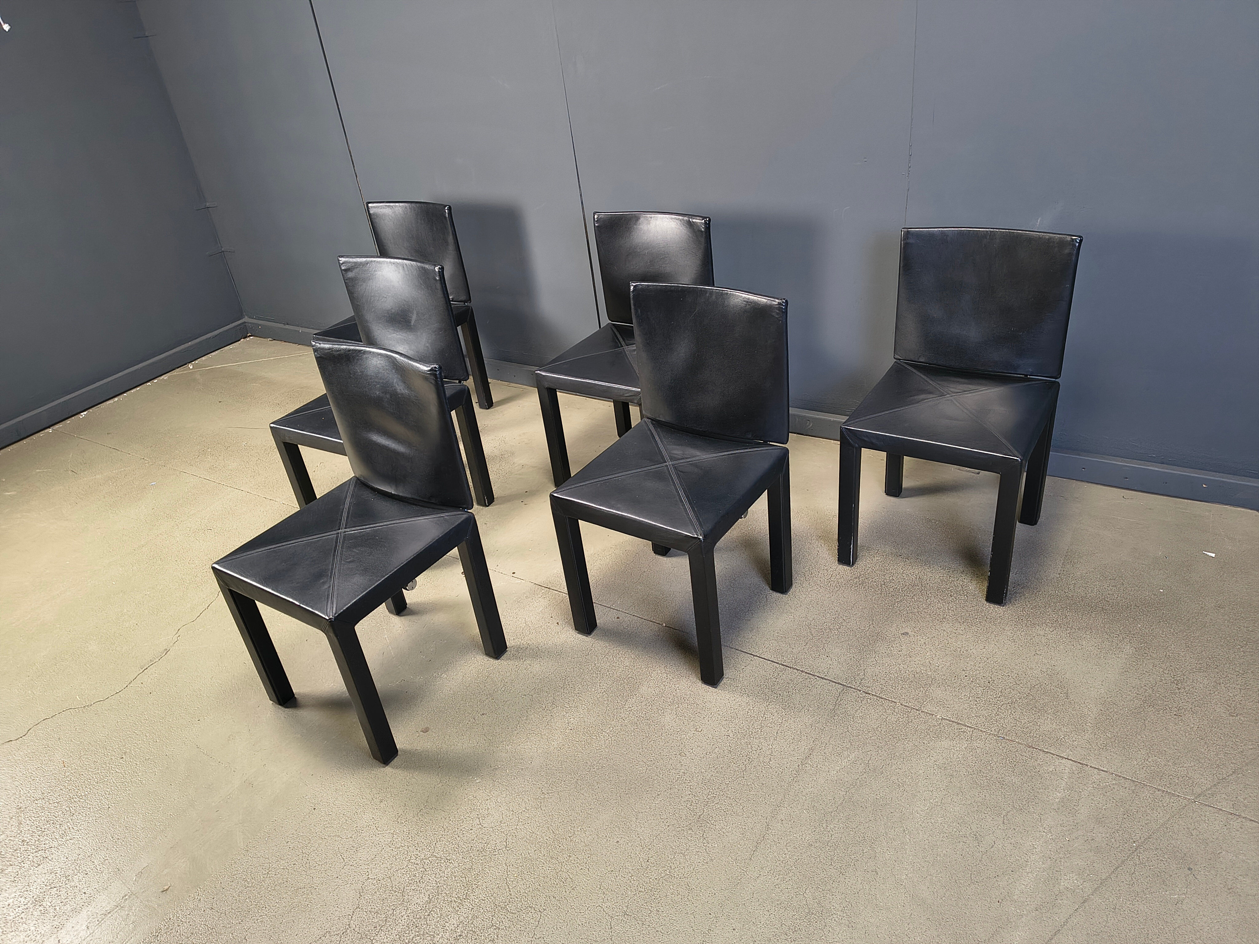 Arcadia dining chairs by Paolo Piva for B&B Italia set of 6