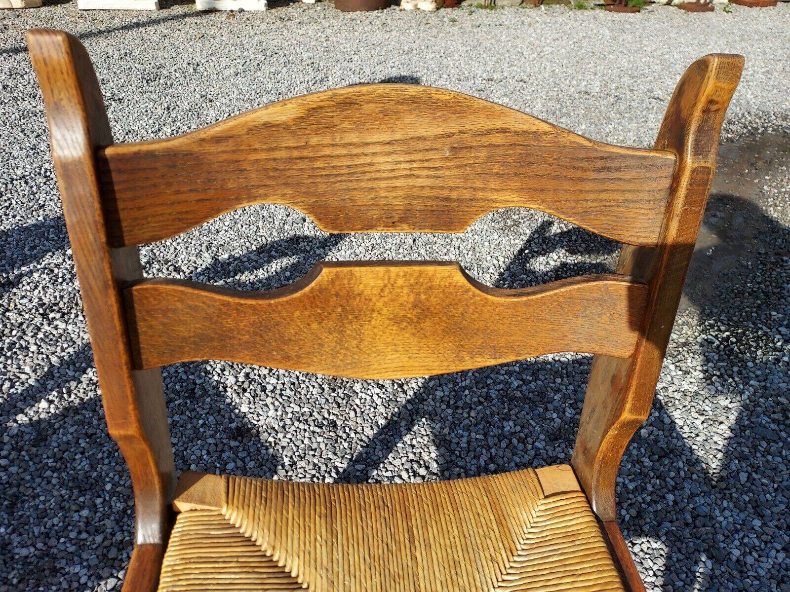 chaises vintage en chêne GUILLERME & CHAMBRON