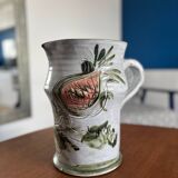 Large vintage ceramic vase by Thiry Albert | Floral decoration in r