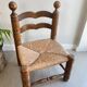 Chaise paille / bois dlg de Clarles Dudouyt
