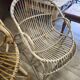 Set of 3 vintage rattan armchairs
