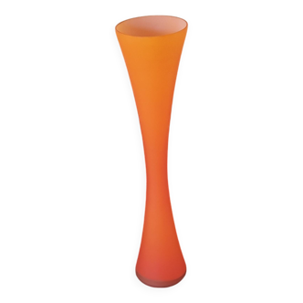 Vase Murano orange par Carlo Moretti, années 70