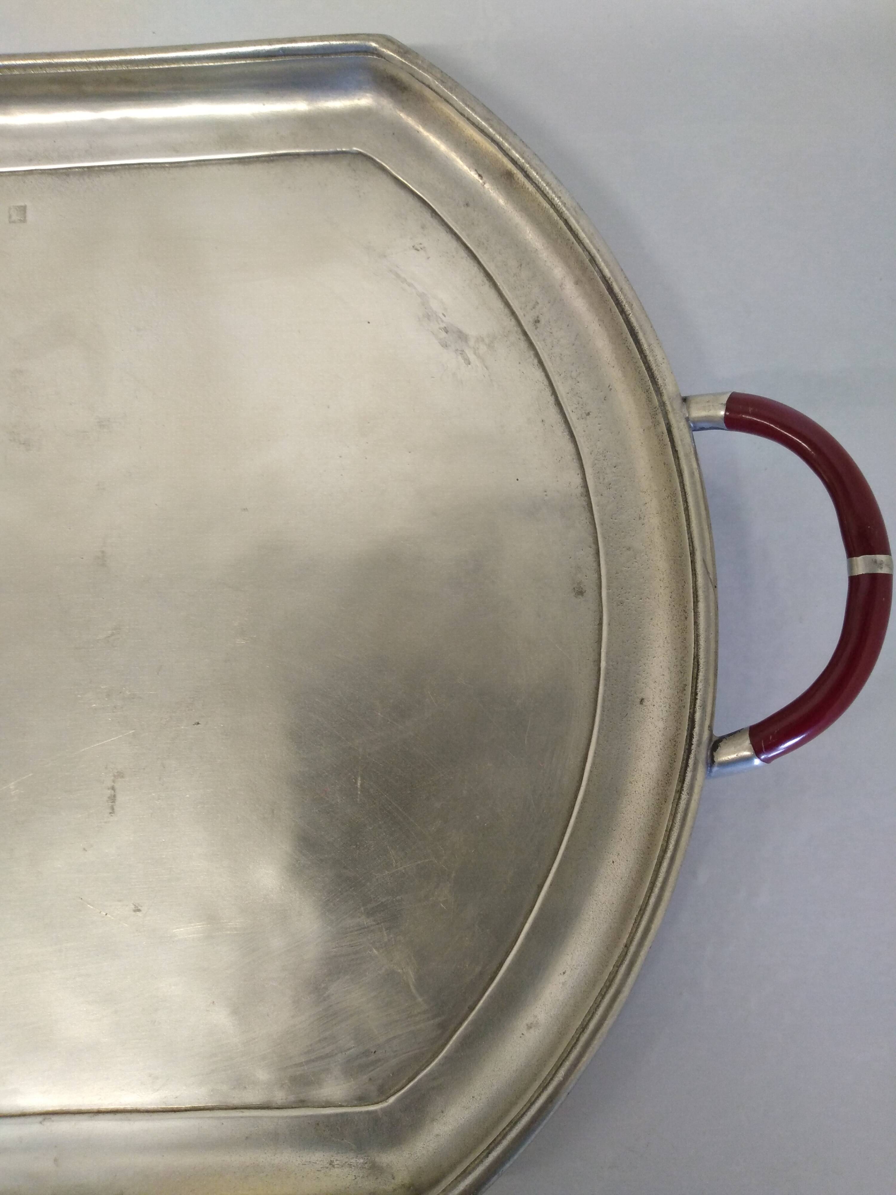 Cosi Tabellini Century 24 Pewter And Red Bakelite Tea And Coffee Service