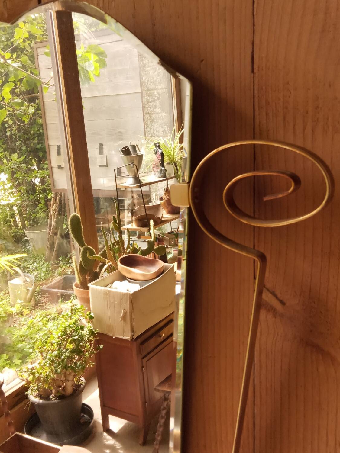 Vintage beveled mirror