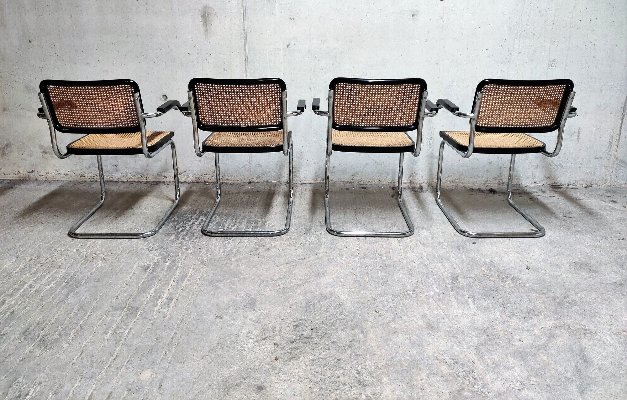 Marcel Breuer cesca B64 chairs, made in italy, 1970