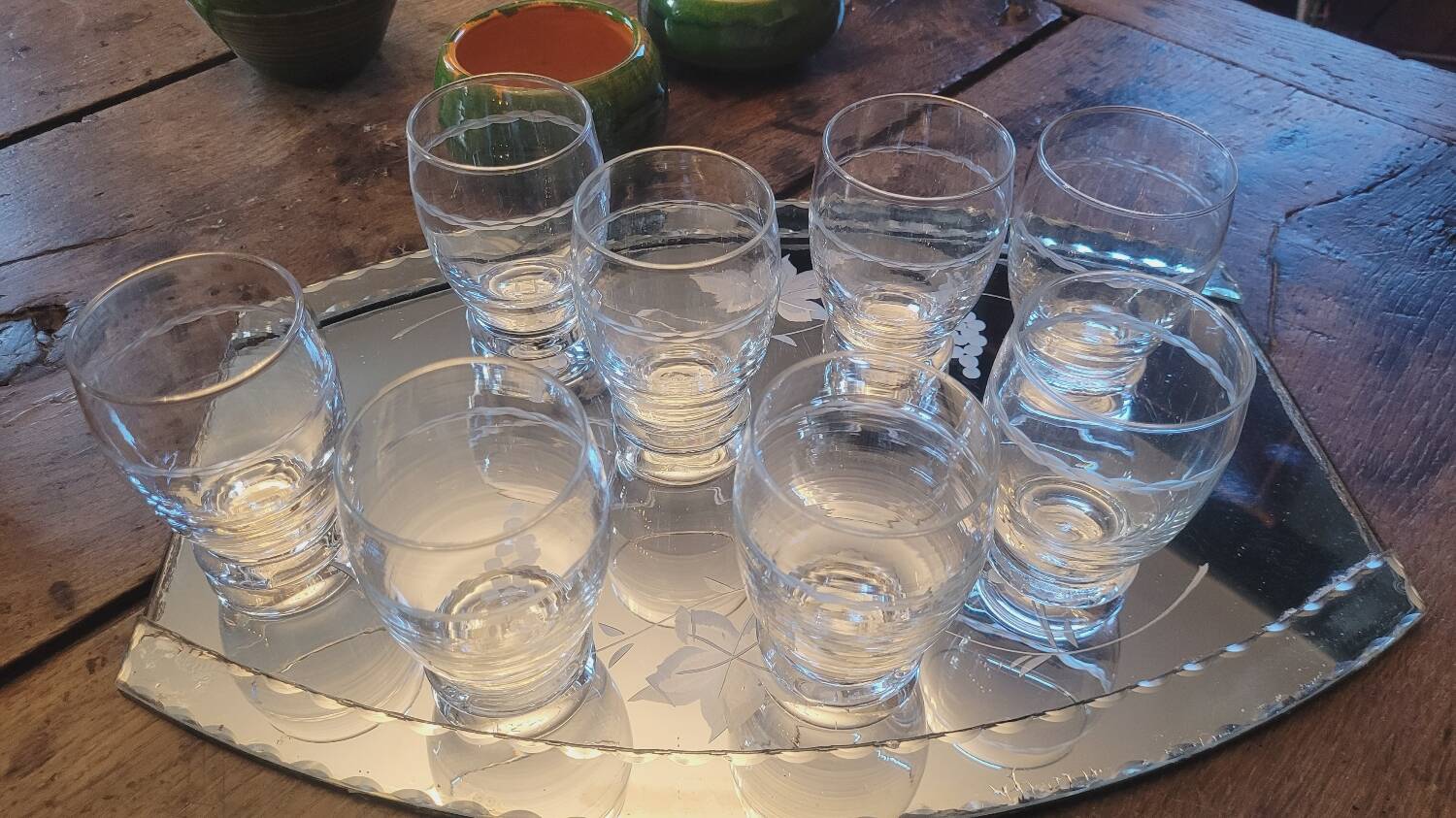 Verres ciselés 40's