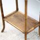 Bamboo and woven wicker table, vintage bamboo console, side table