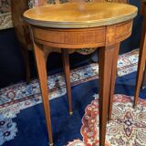 Pair of Louis XVI Directoi style pedestal tables, bouillotte tables