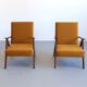 Mid century easy armchairs model B310 Var in velvet