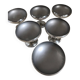 Set of 6 stainless steel cups