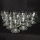 10 verres à pied vintage en verre moulé
