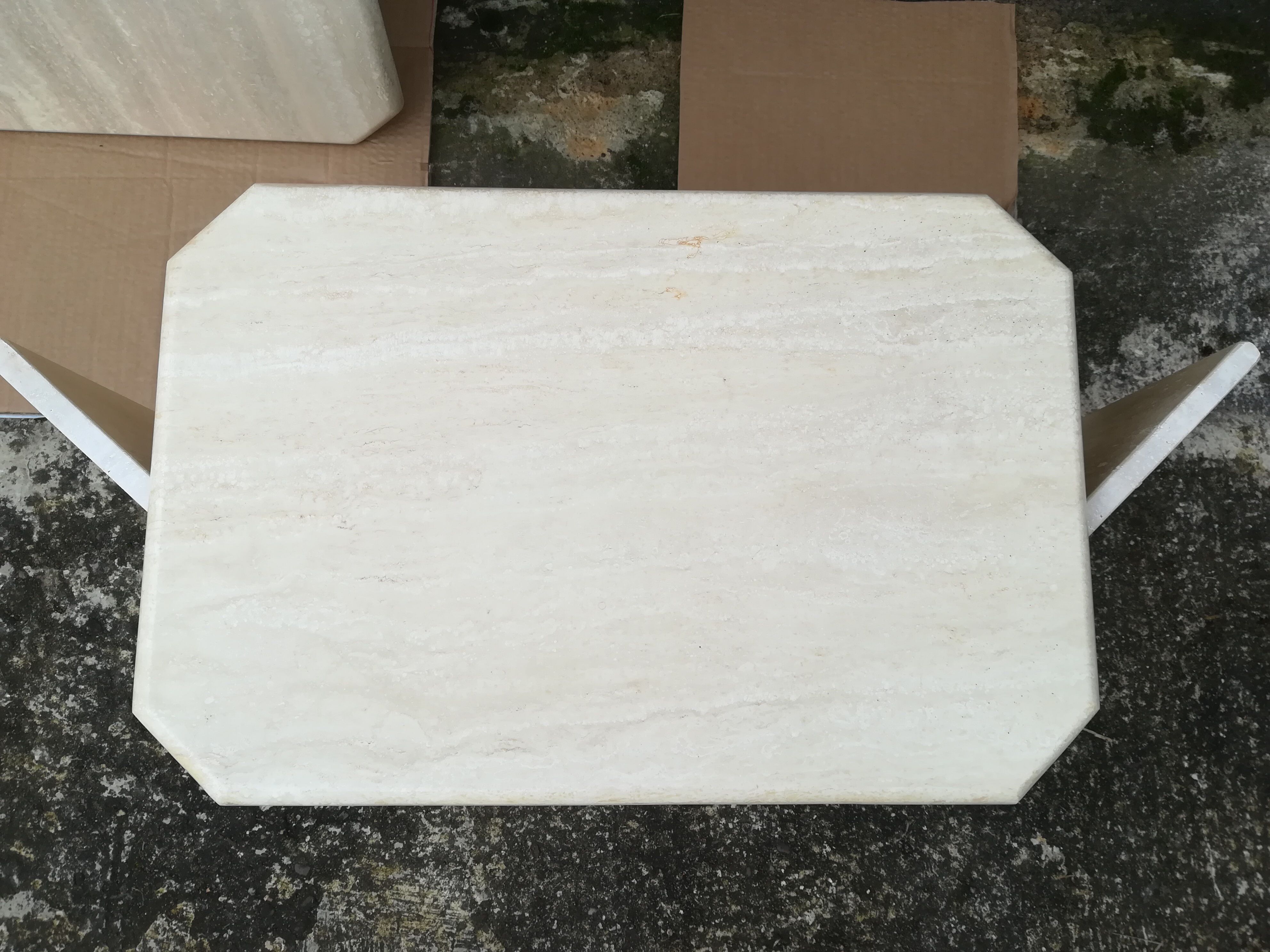 Travertine coffee table