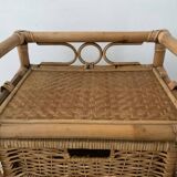 Vintage rattan chiffonier from the 70s