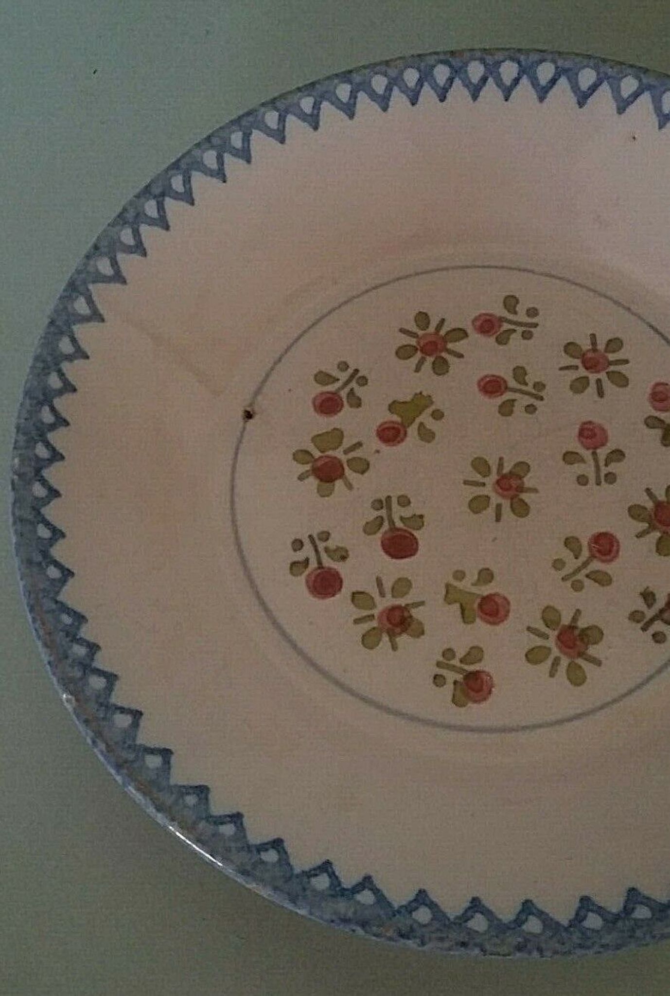 Hollow plate in earthenware, early twentieth century
