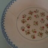 Hollow plate in earthenware, early twentieth century