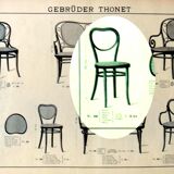 Chair "heart" Thonet N°28 seat wood 1900