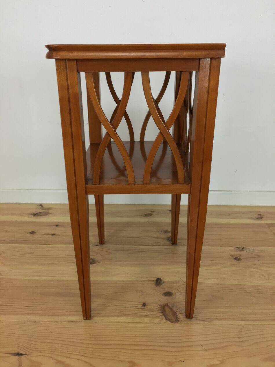 Table de chevet ou d'appoint à croisillons, bois, années 60