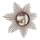 Vintage XL rattan sun mirror