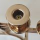 Large Aulica Menorah/Jewish Candlestick with 9 lights. In gold-plated metal.
