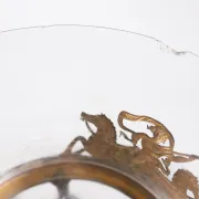 Empire tazza in fire-gilt bronze, marble and glass – France, early 19th c.