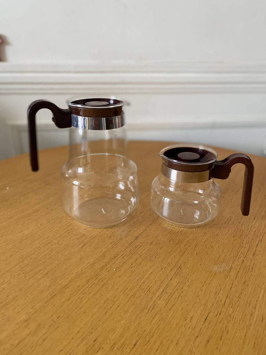 Vintage Pyrex glass teapot coffee pot carafes