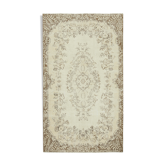 Tapis beige turc tissé à la main 170 cm x 290 cm