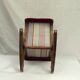 Wooden swing tabou/rest feet and dark red fabric dimension: H-38xL-54xPr-35cm-