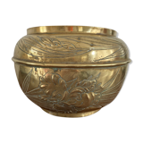 Art Nouveau copper brass cachepot