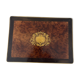 Antique Boston game box from the 19th century - marquetry, tokens, and handwritten rules.
