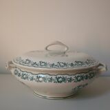 Soup bowl Saint Amand, green pattern - model 4025