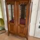 Display cabinet in walnut, glass & mirror, Louis XV style